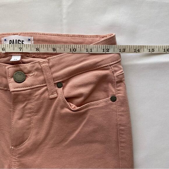 NWT PAIGE Soft Pink Verdugo Ultra Skinny Ankle Pants Size 24 - Picture 11 of 14
